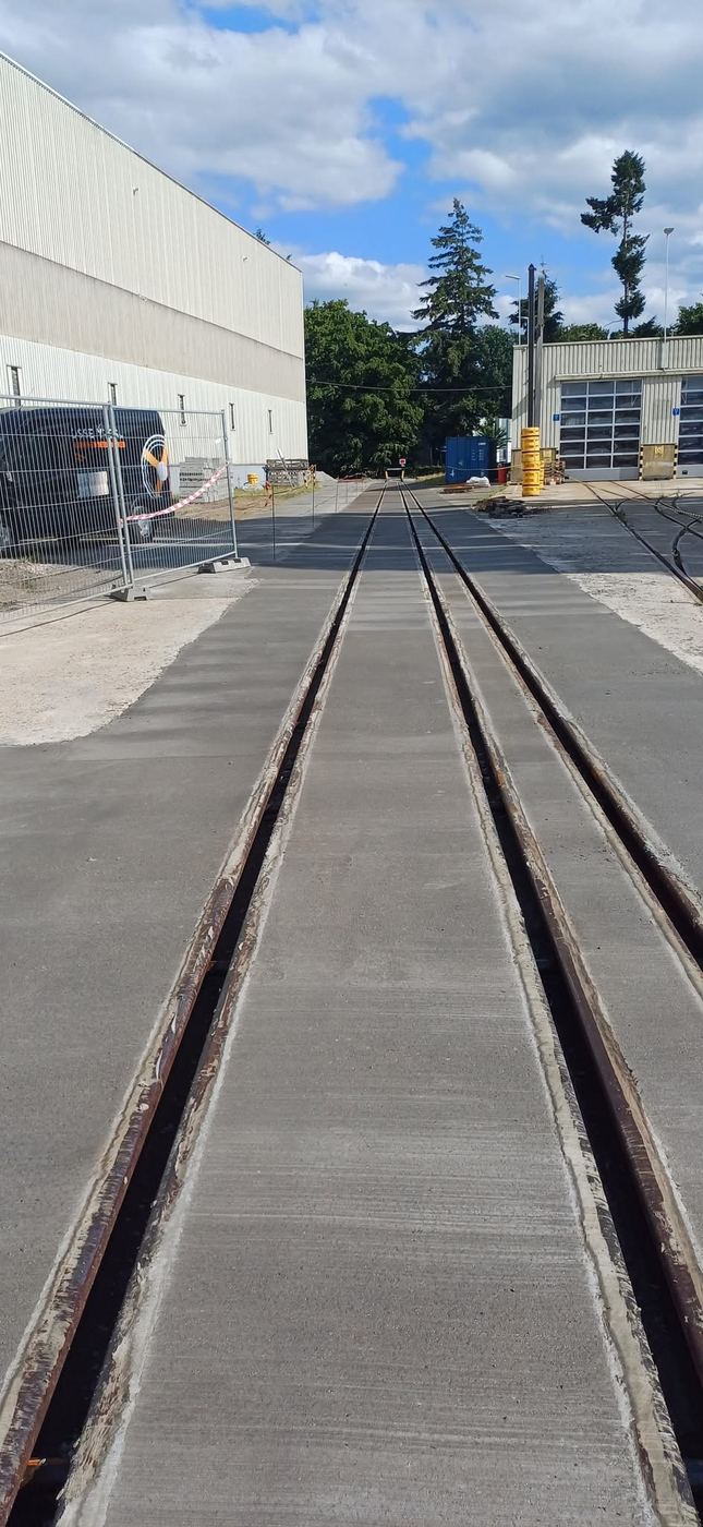 Afgewerkte spoorbedding